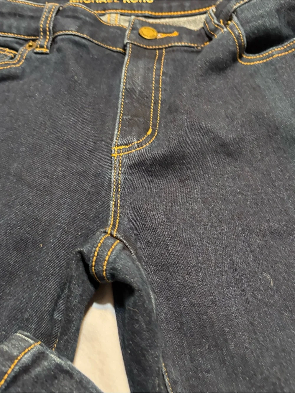 Michael Kors Men's Navy Slim Jeans with Contrast Stitching